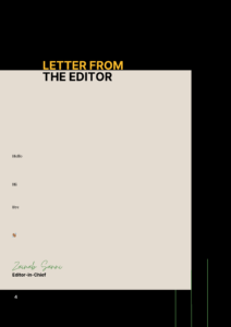 Letter from the Editor (Left)
